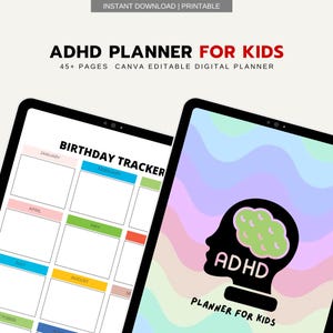 Planejador de TDAH para CRIANÇAS, Planejador para CRIANÇAS, Planejador de TDAH, Planejador de Estudos, Quadro de tarefas para crianças, Quadro de tarefas para crianças, Planejador digital de TDAH, Humor