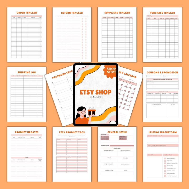 Etsy Shop Planner: 40+ Page Canva Template (digital Download) - Etsy