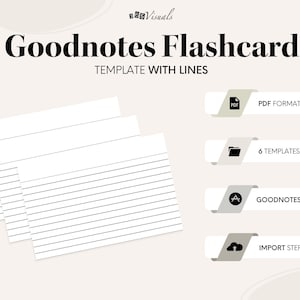 GOODNOTES Flashcard Template with LINES