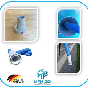 Pool vacuum adapter for hanging skimmer, Intex, Bestway, steel wall pool, skimmer