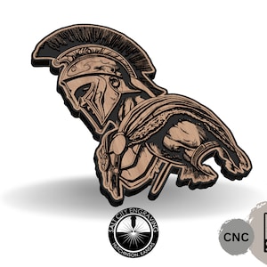 Spartan Warrior SVG - Vetor espartano detalhado - Gráfico espartano - Soldado - Soldado SVG - Arte a laser - Arquivo CNC - Gráfico a laser detalhado Svg