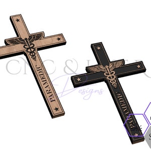 Paramedic Cross SVG - Caduceus SVG - EMT Logo - Medical Cross - Paramedic - Medical Vector FIles - Hospital Logo - Laser Files - Cnc Files