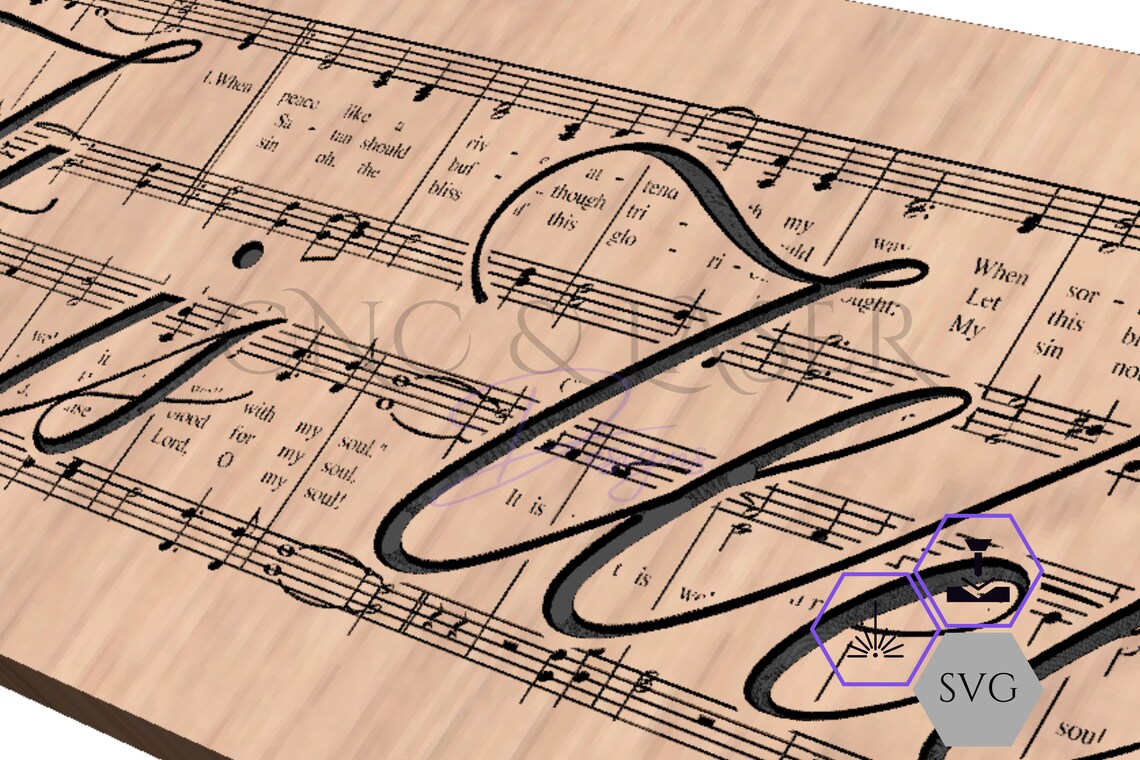 It is Well SVG With My Soul Sheet Music SVG Hymn Etsy
