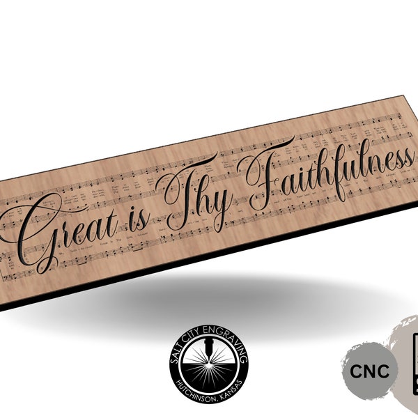 Great is Thy Faithfulness - Christian - Hymn Sheet Music - Christian Vector - Hymnal File - Laser Chrisitan File - Vector File CNC - Music