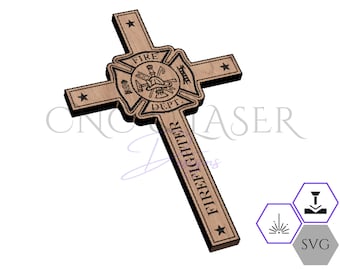Croix de Malte pompier SVG : logo pompier chrétien (téléchargement numérique)