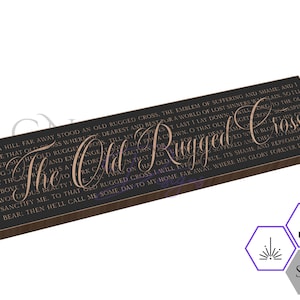 The Old Rugged Cross SVG - Rugged Cross File - Christian SVG Files - Laser File - CNC File - Religious Vector File - Religious Text - Text