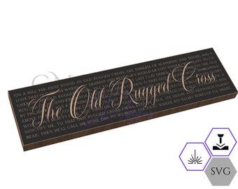 Old Rugged Cross SVG File: Christian Laser Cut CNC (Digital Download)