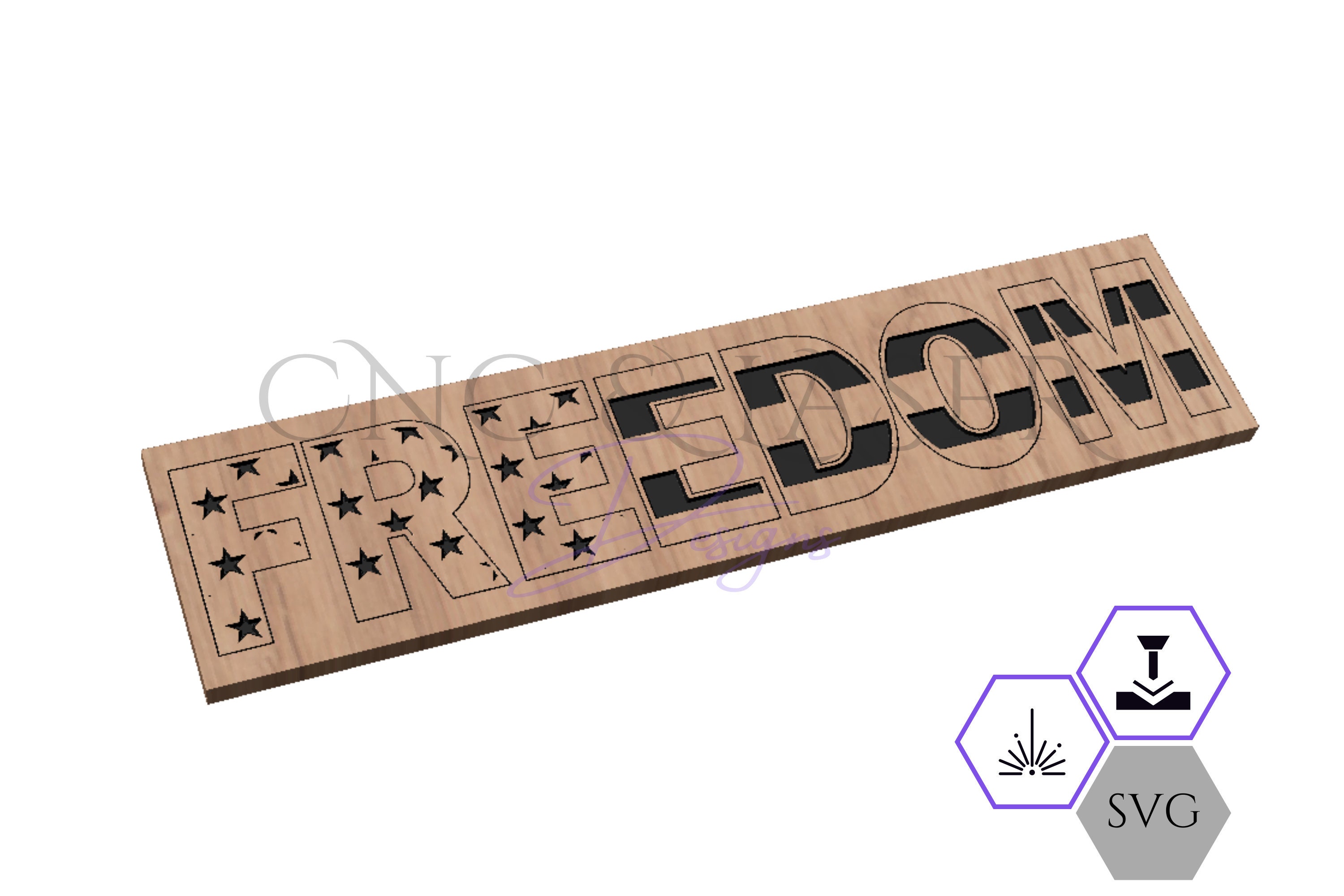 Freedom Script Font Svg Freedom Text With Flag SVG: Laser Cut CNC File (digital Download) - Etsy