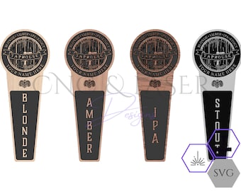 Tap Handle SVG - Blonde - Amber - IPA - Stout - Home Bar - Beer SVG - Tap Handles - Tap Handle Cnc File - Barrel - Whiskey Barrel - Laser