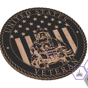 Veteran Soldier SVG - Military SVG - Army Veteran - Marine Veteran - Military - American Flag - Patriotic Vector - CNC File - Laser Cut File
