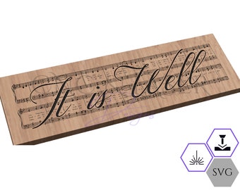 It is Well SVG: Hymn Sheet Music, Christian Song (Digital Download)