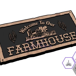 Farmhouse SVG - Welcome To Our Farmhouse - Wall Decor - Vector File - CNC and Laser File - Rustic Boarder - Farm and Ranch - Farmhouse - Svg