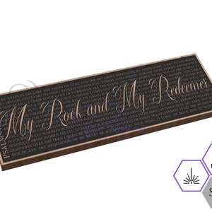 My Rock and My Redeemer SVG - Psalm 19 - Christian SVG Files - Laser File - CNC File - Religious Vector File - Religious Text - Scripture
