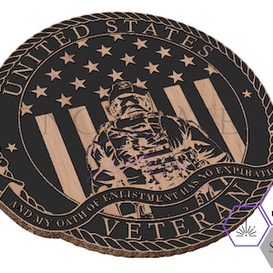 Veteran Oath SVG Military File Army Veteran Marine Veteran Military American Flag Patriotic Vectors CNC Files Laser Cut File image 1