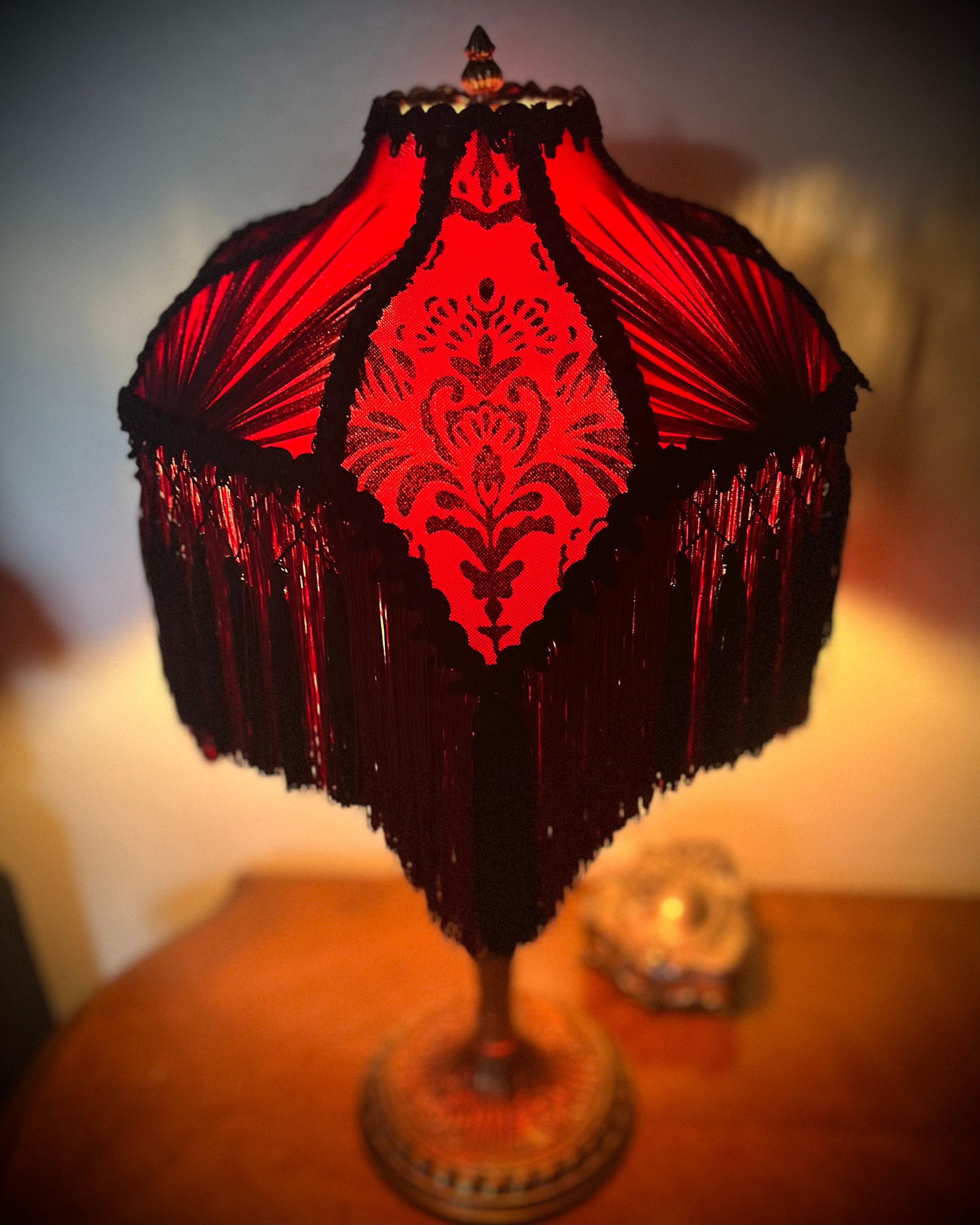 Red Lampshade Etsy Australia