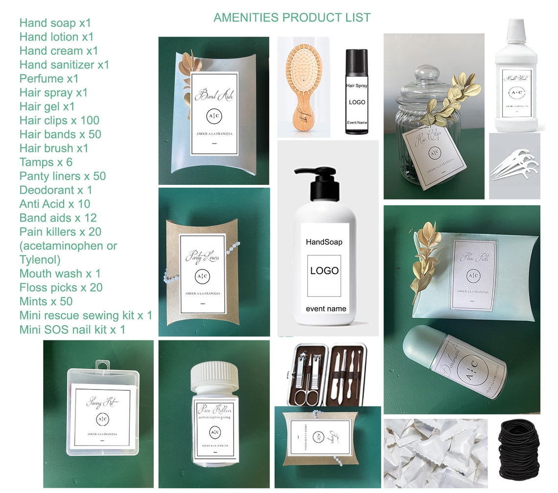 Amenity Kit. Customizable Amenities Kit for Weddings and Etsy