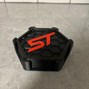 3D Printed ST Coaster Set – Includes 4 Coasters with Matching Base, Custom Colors Available