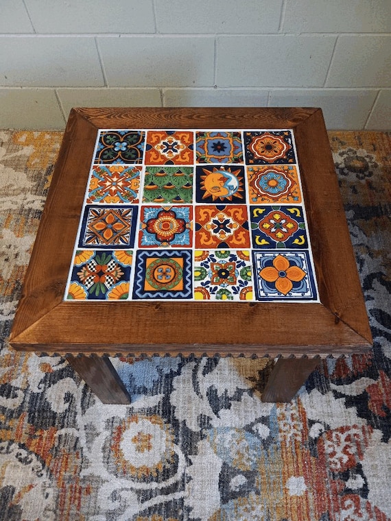 Talavera Mexican Tile End Table Coffee Table and Etsy
