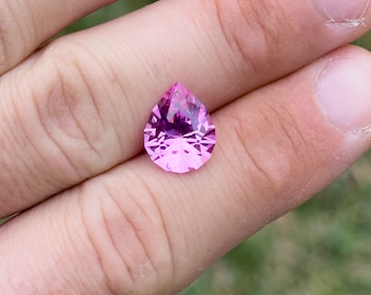 5.43 ct Pear Cut Pink Sapphire 13 x 10 mm, 5.5 carats Lab Made for Ring, Pendant, Birthday, Anniversary, Precision Cut Loose Gem Gemstone