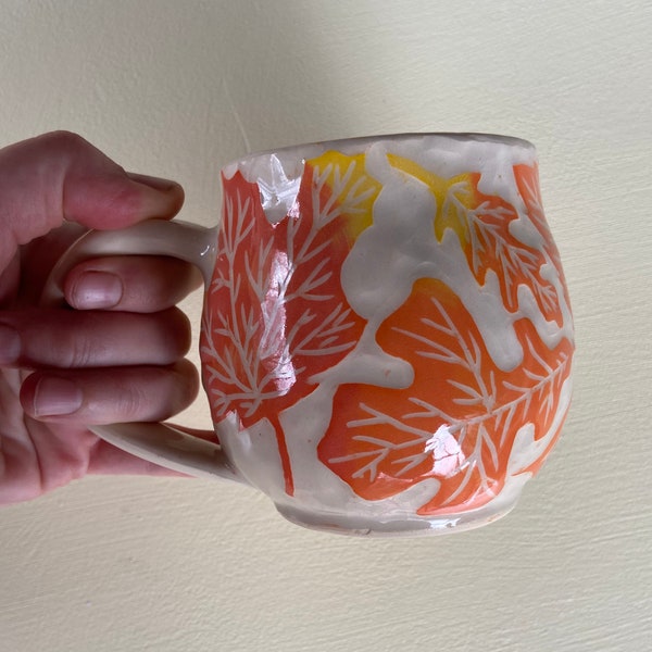 Falling Leaves Mug - Orange