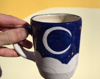 Fun space ceramic mug