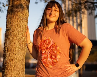 Rosy Cactus Bouquet Short-Sleeve Unisex T-Shirt - Pink cactus shirt, Plant lover gift, Gardening gift, Succulent t-shirt, plant mom shirt