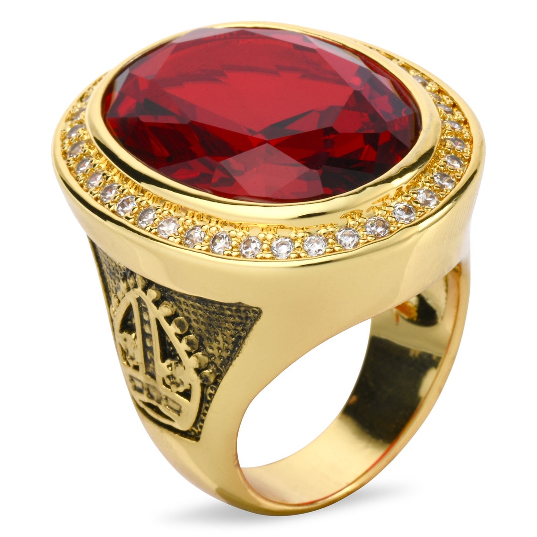 OBSESSION RING CRYSTAL RED【 ORDER】 Red Crystal Beaded Stretch Ring; Unique Large Statement Ring