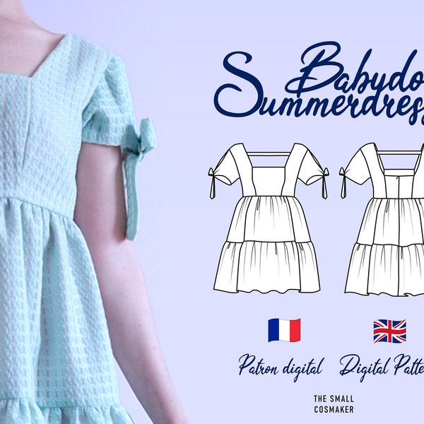 Babydoll Summerdress patron de couture de robe d'été