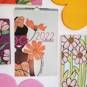 2022 Illustrated Wall Calendar / colorful calendar