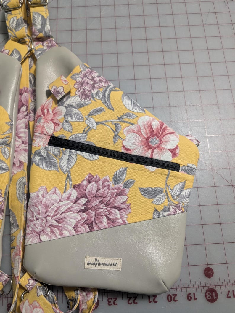 Left Shoulder | Anti-Theft Bag | Convertible Bag | Crossbody Sling | Unisex Bag Pink Floral