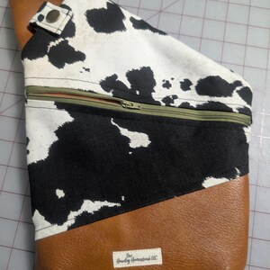 Left Shoulder | Anti-Theft Bag | Convertible Bag | Crossbody Sling | Unisex Bag Cow Print