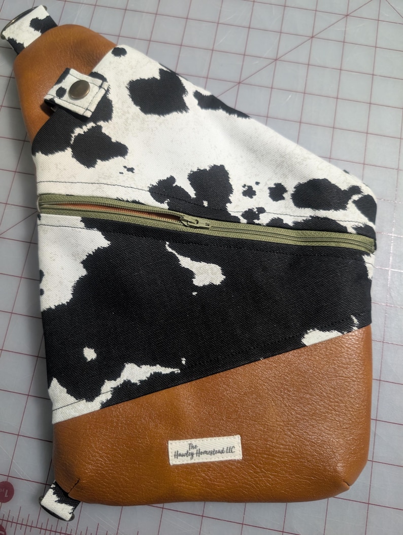 Left Shoulder | Anti-Theft Bag | Convertible Bag | Crossbody Sling | Unisex Bag Cow Print