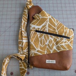 Left Shoulder | Anti-Theft Bag | Convertible Bag | Crossbody Sling | Unisex Bag Yellow Leaves