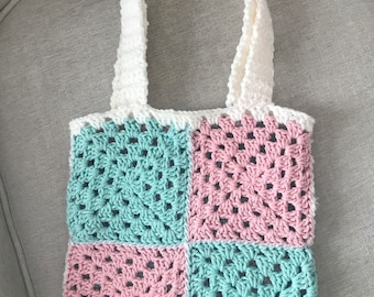 Crochet Handbag (Pink and Green)