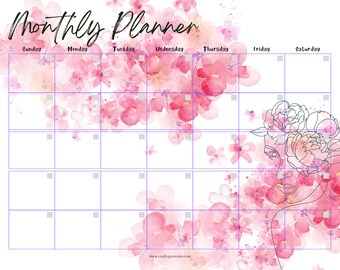 Floral Watercolor Printable Planner - Etsy
