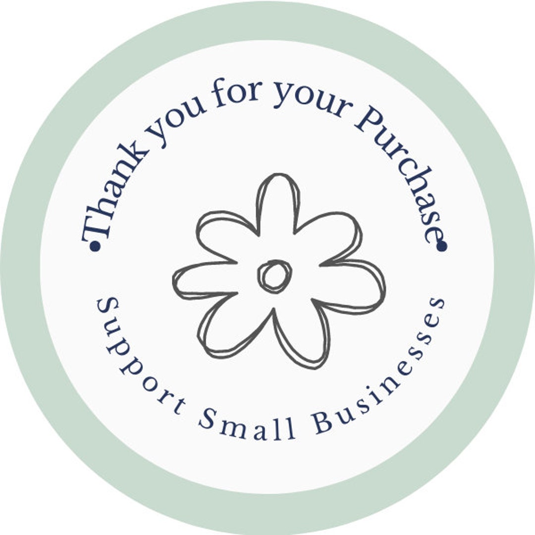 Purchase Sticker Thank You for Your Purchase Stickers, Small Business, Stickers, Floral ...