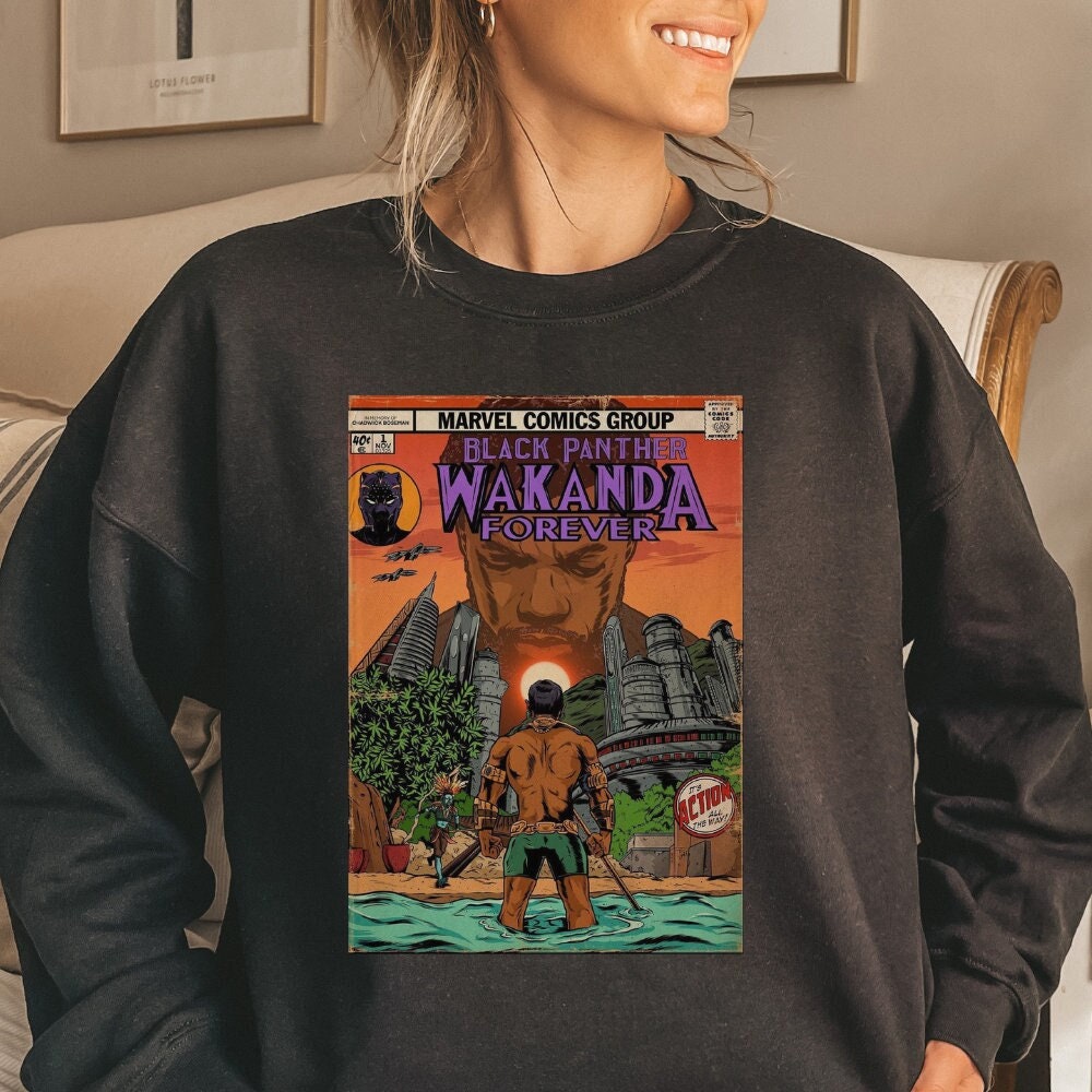 Discover Sudadera Wakanda Para Siempre Wakanda Forever Vintage Unisex