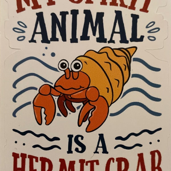 Hermit Crab Matte Sticker