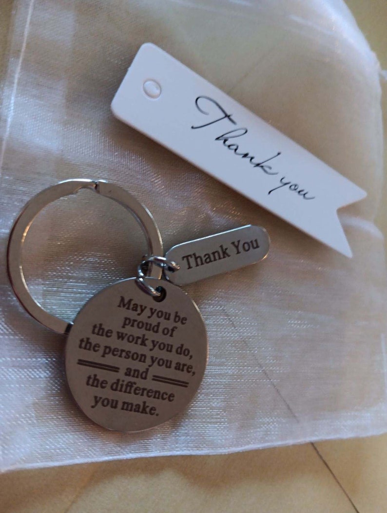 Thank You Keychain Etsy