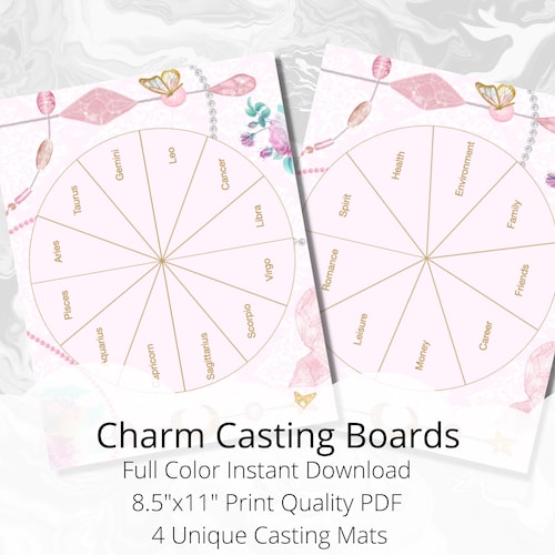 Charm Casting Board Printable Etsy