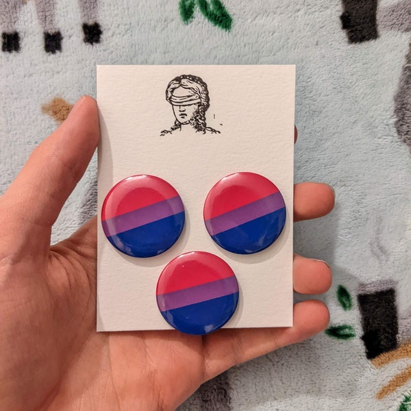 Bisexual flag pins (proceeds go to The Trevor Project) (3 pack)