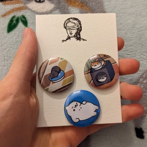 Neko Atsume pins 3-pack