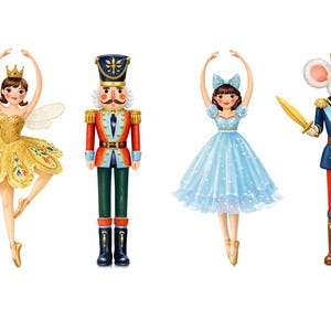 Adornos navideños de Cascanueces para cupcakes – Palillos acrílicos reutilizables para cupcakes – Decoración de fiesta de Cascanueces – Mesa de postres navideña