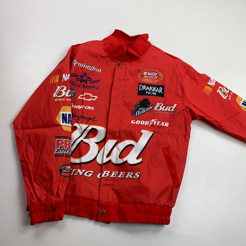 Vintage Nascar Sponsorship Race Fan Jacket Windbreaker Light Etsy