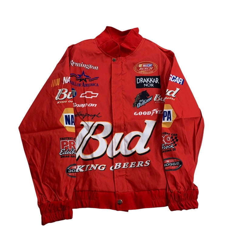 Vintage Nascar Sponsorship Race Fan Jacket Windbreaker Light Etsy