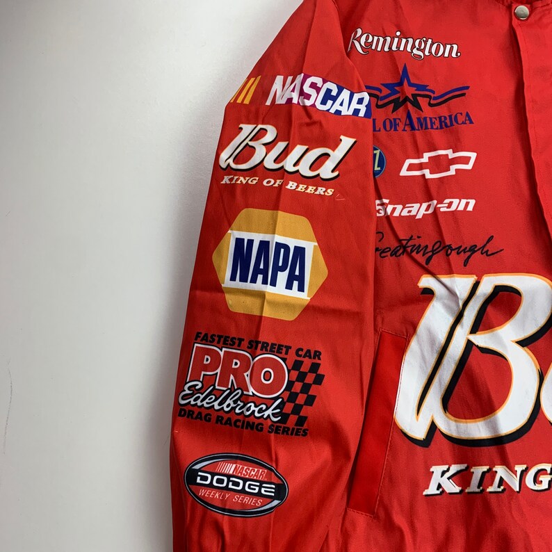 Vintage Nascar Sponsorship Race Fan Jacket Windbreaker Light Etsy