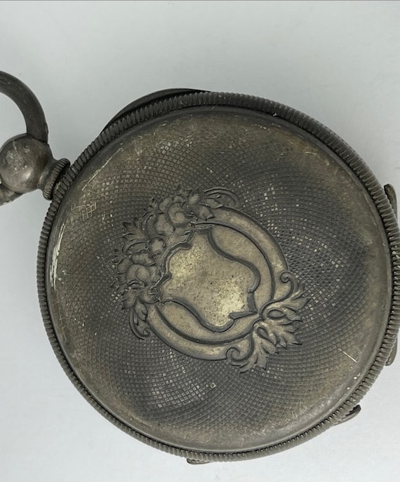 Anonymous Solid Silver Key Winded Cylinder Pocket… - image 3