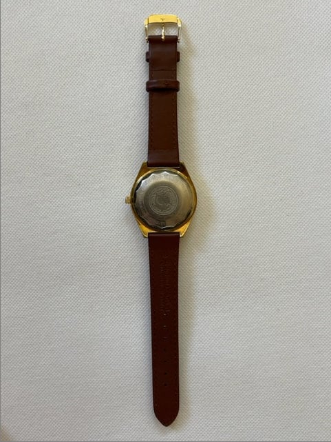 Enicar Automatic Gold Capped Calendar Day/date Screw Down