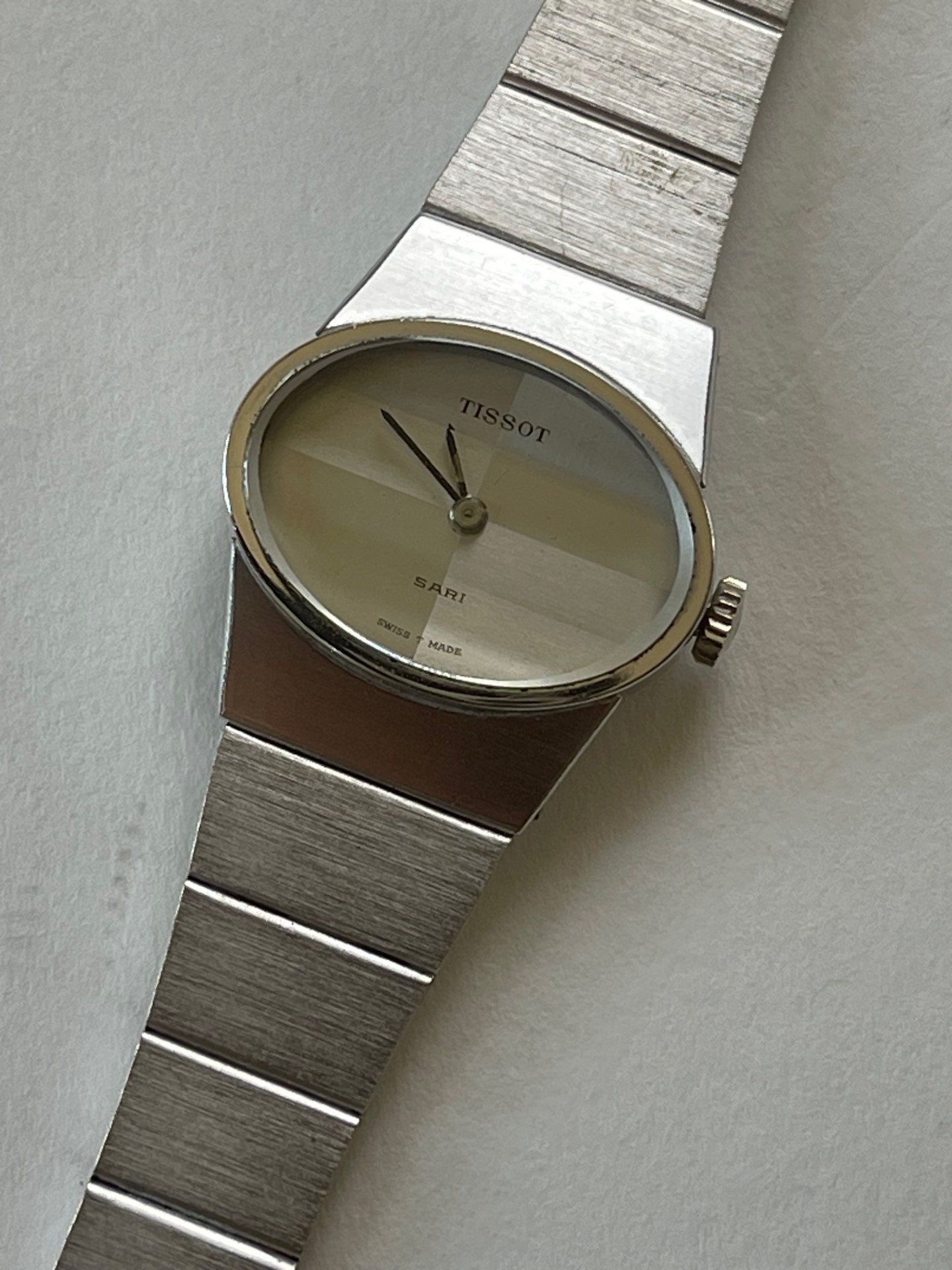 Tissot Sari Ladies Stainless Steel Two Tone Dial Vintage Swiss Made 1973 Etsy UK