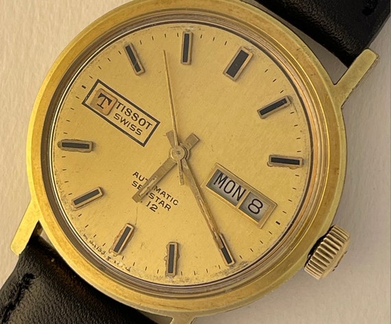 Tissot Seastar T12 Automatic Calendar Date Gold C… - image 1